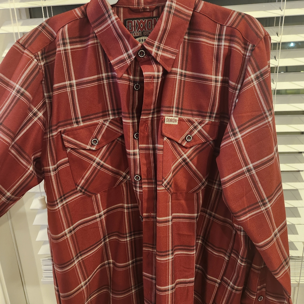 DIXXON Men's Red Plaid Shirt